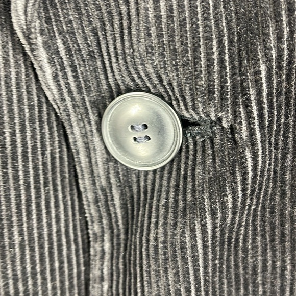 H&M brown corduroy three button long coat pockets men’s 38 medium collar jacket - Picture 8 of 14